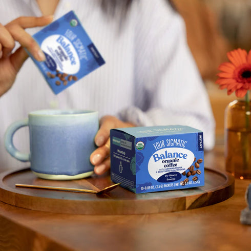 Four Sigmatic Balance Organic Instant Coffee with Ashwagandha, Tulsi, Eleuthero Adaptogens & Chaga Mushroom